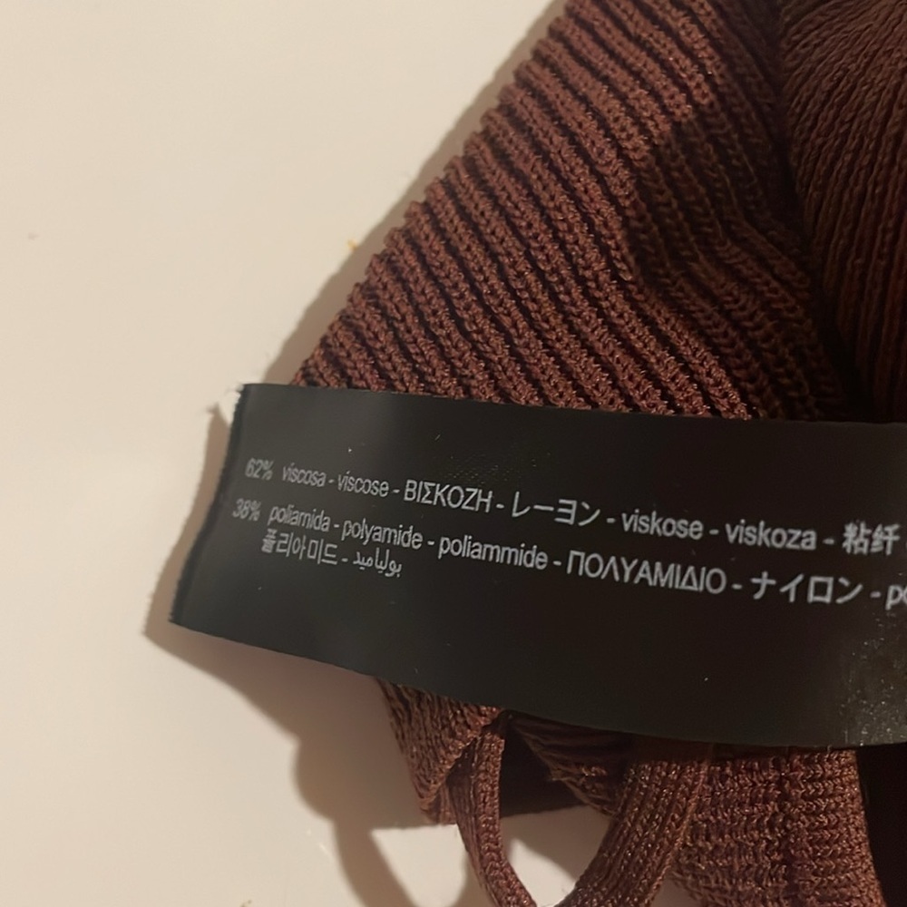 Brown Ribbed Bralette - Picture 4 of 4